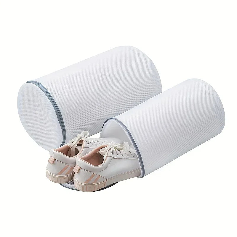 Versatile Shoe Washing Bag - Durable Mesh Laundry Bag for Sneakers, Running Shoes, Socks & Bras with Zipper Closure, Laundry Bag